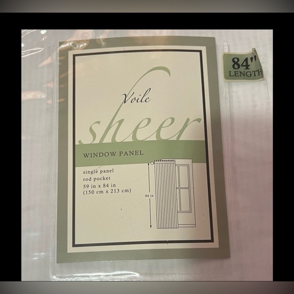 Single Sheer White Window Panel - Picture 4 of 4